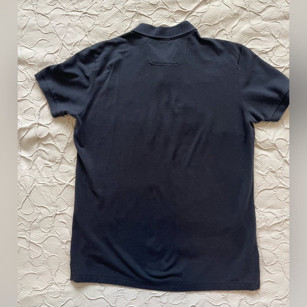 Hugo Boss Logo Polo Shirt Men's US Large Short Sleeve Navy Blue L (0677) - Picture 10 of 10